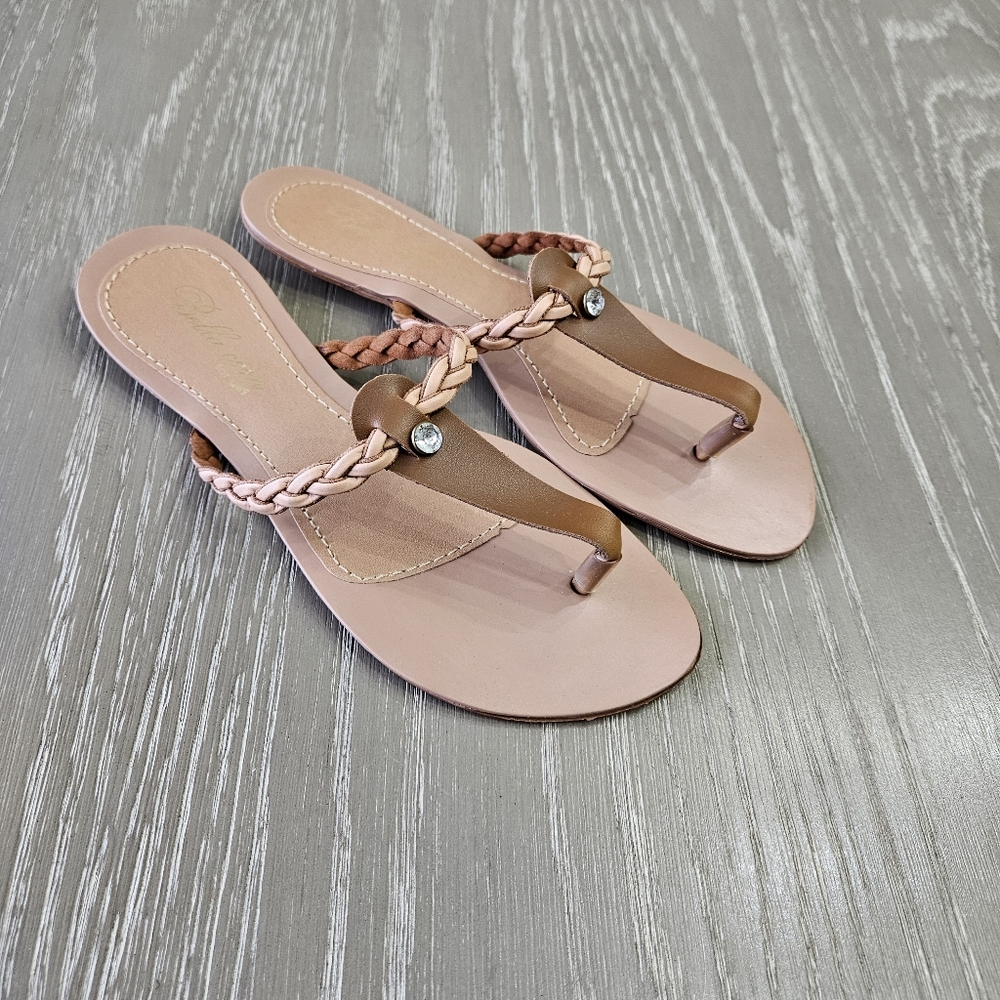 Brazilian Made Strappy Flat Thong Sandals Women's Size 38 Flip Flops